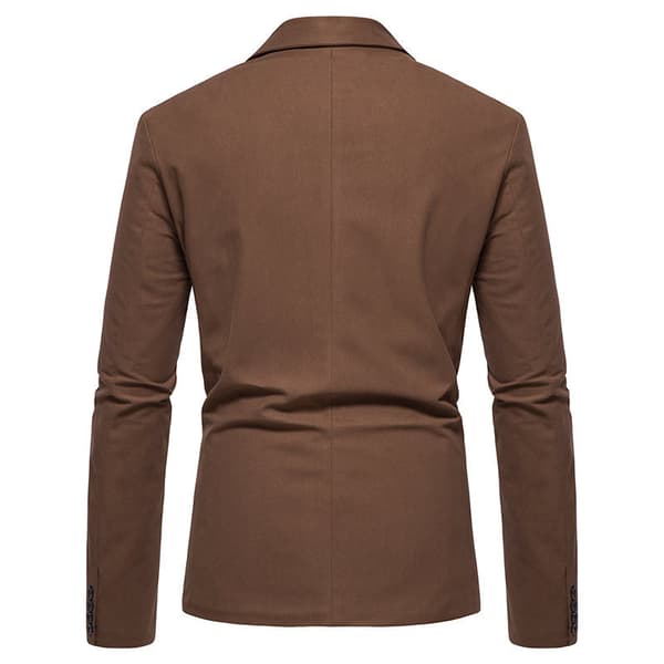 Herreblazer med to knapper, smal passform Coffee Coffee L