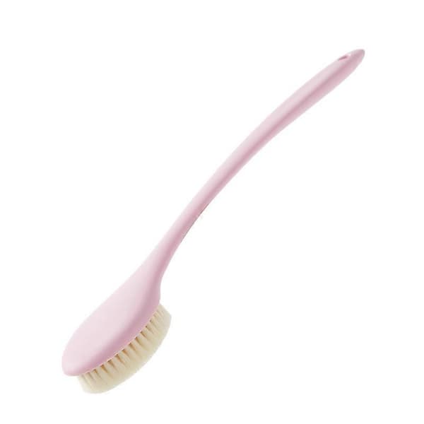 Badebørste med langt skaft og bløde hår i nylon Pink Soft Hair Pink