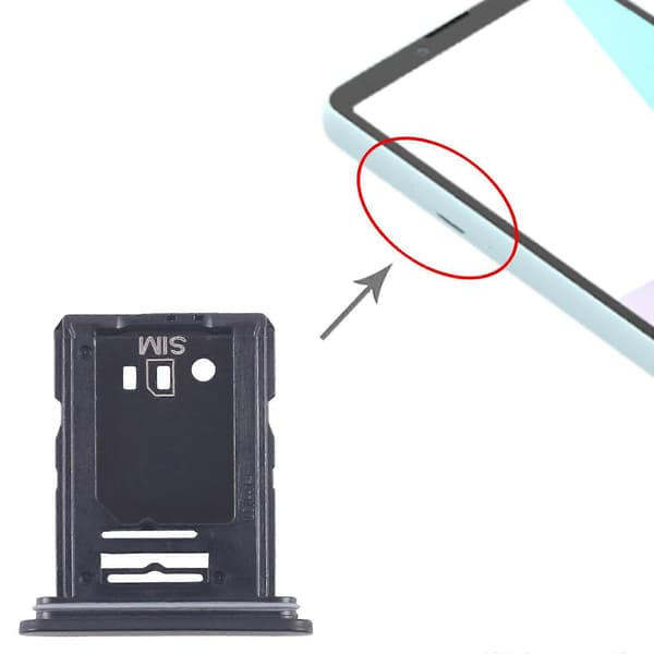 (Ny) For Sony Xperia 10 VI SIM + Micro SD-kortskuff Black