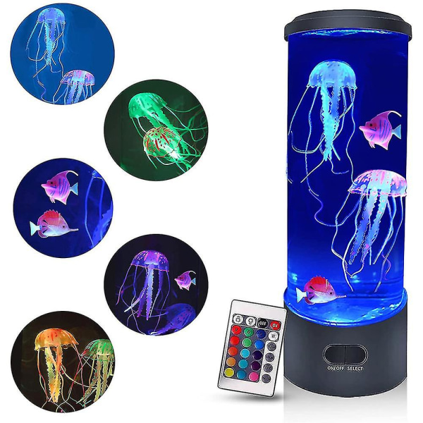 Usb Jellyfish Night Light Lava Lampe Skrivebord Sengekant Børn
