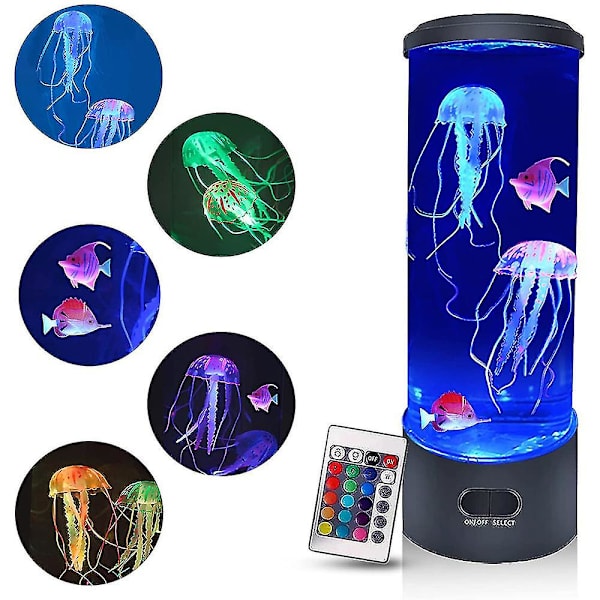 Usb Jellyfish Night Light Lava Lampe Skrivebord Sengekant Børn