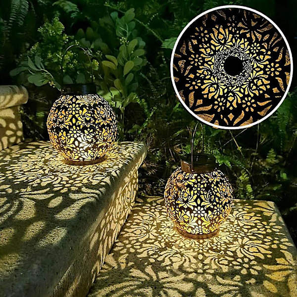 Utomhus/inomhus Retro Metal Solar Lights Vattentät