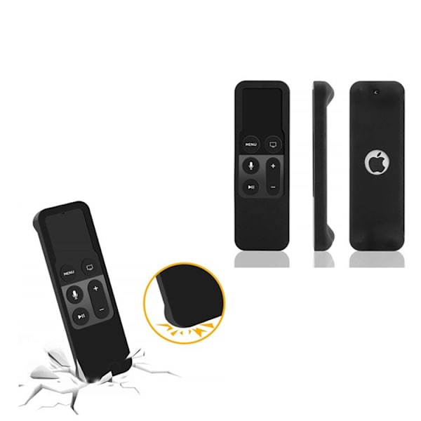 Beskyttelsesveske for fjernkontroll Apple TV 4th gen silikon Sort