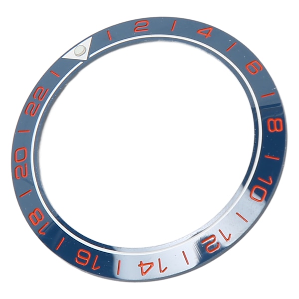 Klocka Bezel Insats 41.5mm Keramisk Klocka Bezel Ring Reparationsersättningstillbehör för Urmakare - Blå Bas med Röda Siffror