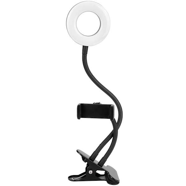 USB-LED-rengasvalo 10 himmennysasteella ja klipsillä suoratoistoon, valokuvaukseen, lukemiseen ja käsitöihin