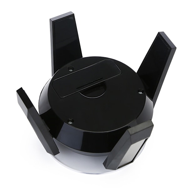 360° Automatisk Roterende Solcelle Display Stand til Modeller og Figurer - Sort Drejebordsbase