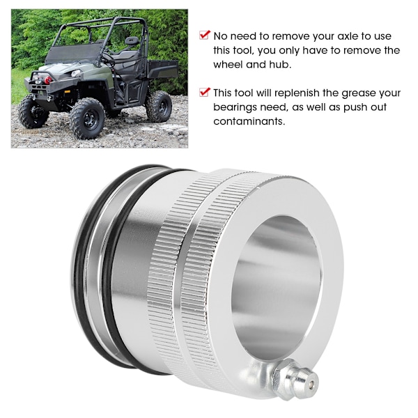 Akselin pyöränlaakerin rasvaustyökalu Polaris UTV:lle ja ATV:lle - 44 mm / 1,7 tuuman yhteensopivuusopas