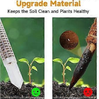 【YD】Stackable Transparent Plastic Moss Pole for Plants Monstera, Indoor Plant Accessories Support Stakes, Plant Stakes