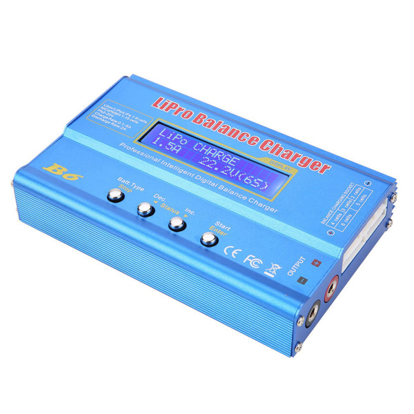 80W LCD Digital Balanse Lader Discharger for LiPo NiMH RC Batteri (EU Plugg)