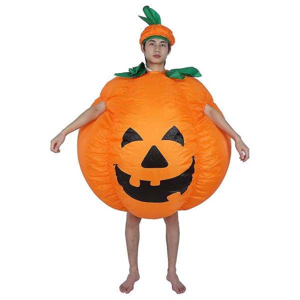 Halloween oppblåsbart gresskarkostyme for voksne oppblåsbart gresskarkostyme Morsomt gresskaransikts jumpsuit Halloween fest maskerade