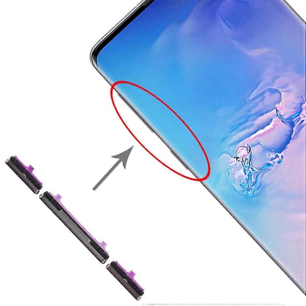 For Galaxy S10 / Galaxy S10+ 10 sett sideknapper Svart
