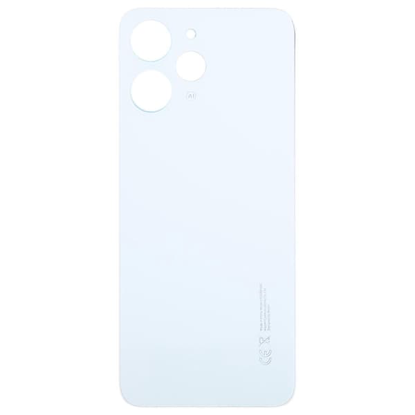 (Ny) Til Xiaomi Redmi 12 4G Glasmateriale Batteribagcover White