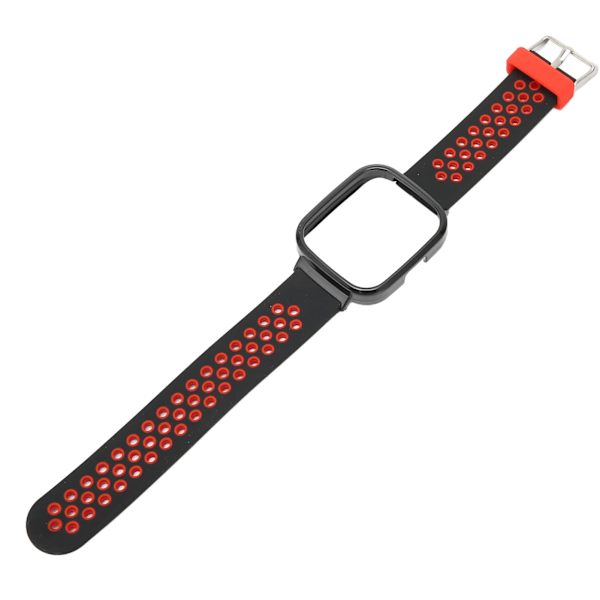 Redmi Watch 3 2-i-1 Udskiftningsrem: Hurtigudløsning Blød Silikone Svedafvisende Smartwatch Armbånd i Sort og Rød