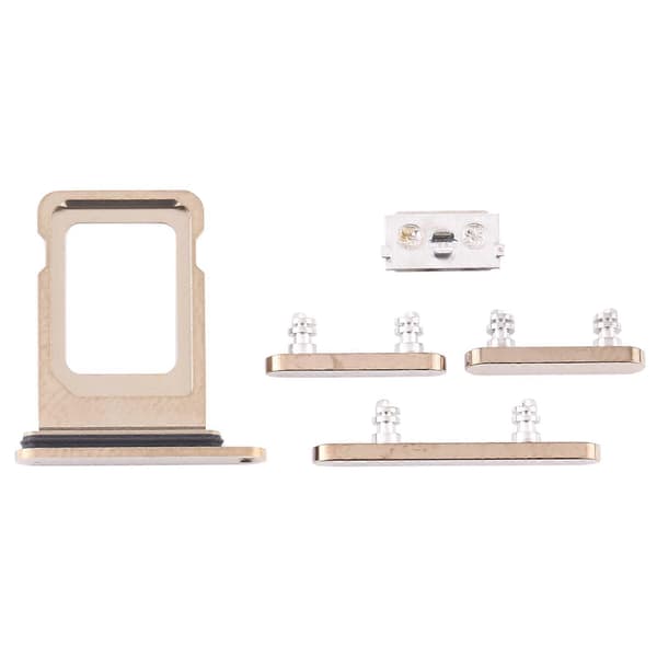 (Ny) SIM-kortfack + sidoknappar för iPhone 12 Pro Gold