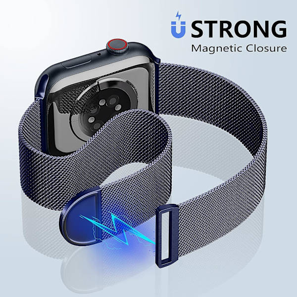 Metallband kompatibelt med Apple Watch -band 40mm 38mm 41mm Blue 38/40/41mm