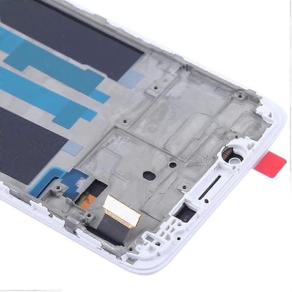 (Ny) Til OPPO R9 LCD-skærm (TFT) + Touch Panel med ramme (hvid) White