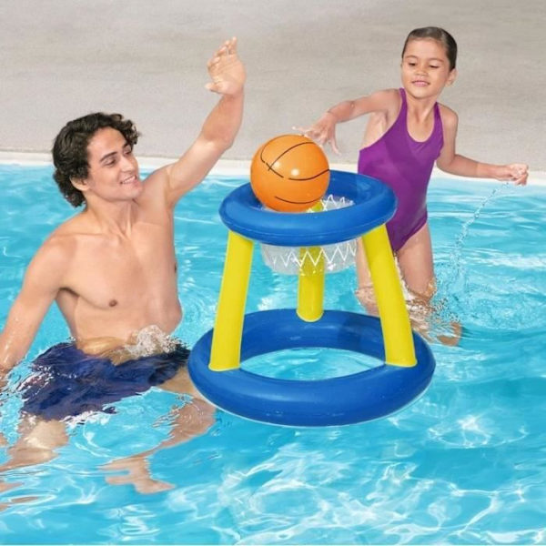 Floating basketball ring, ball, 3 rings, diameter 61 cm