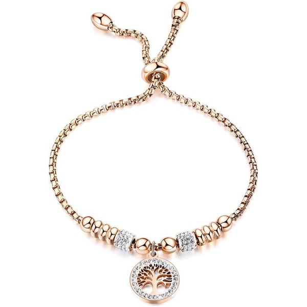 1 Piece Tree Of Life Braceletwoman Gift Armband - Rose Gold