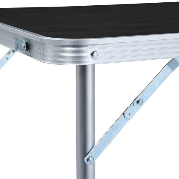 【YD】vidaXL Sammenleggbart campingbord grå aluminium 120x60 cm Grey grå