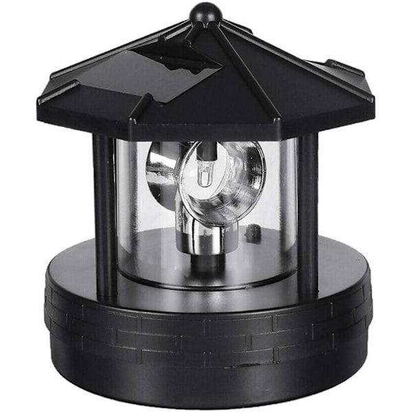 Solar Lighthouse Vanntett LED Roterende Lighthouse Light