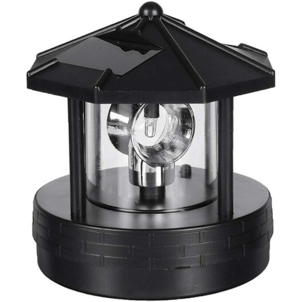 Solar Lighthouse Vedenpitävä LED Pyörivä Lighthouse Light