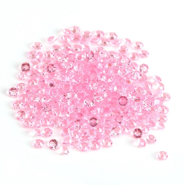 1000 st/påse 4mm Transparenta Akryl Pärlor Vasfyllning Bröllop Fest Dekoration DIY Tillbehör Rosa