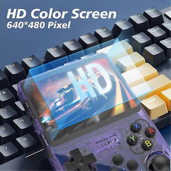 【YD】2026 R36S Retro Håndholdt Spillekonsol, 3,5' IPS-skærm Linux Bærbart Lommespilsystem, Sort Black