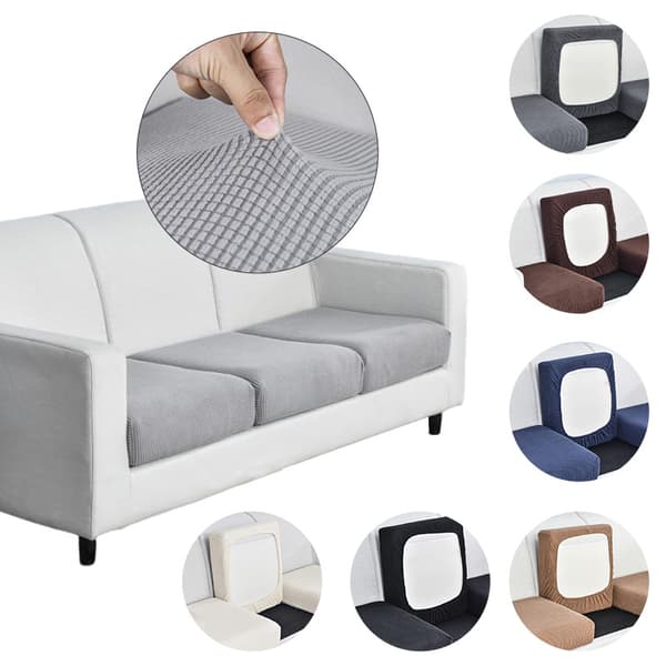 【YD】Elastiske Sofatrekk Stretch Slipcover Sofatrekk 1/2/3 Seter Grå Gray Double seat