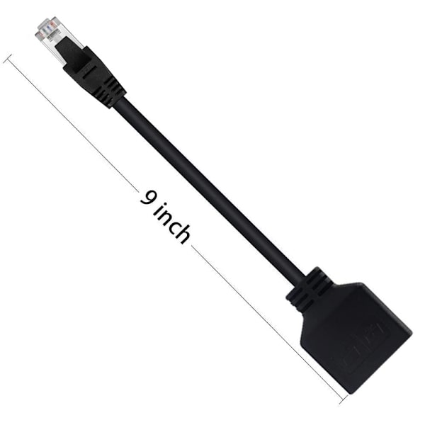 Network adapter RJ45 1 to 2, RJ45 A double adapter for male and female, 22 cm