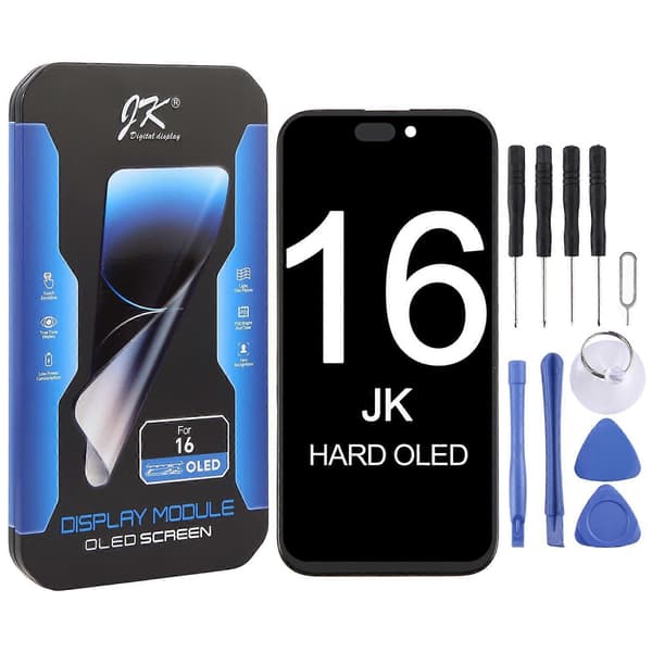 (Ny) JK Hård OLED-skärm för iPhone 16 Not Specified