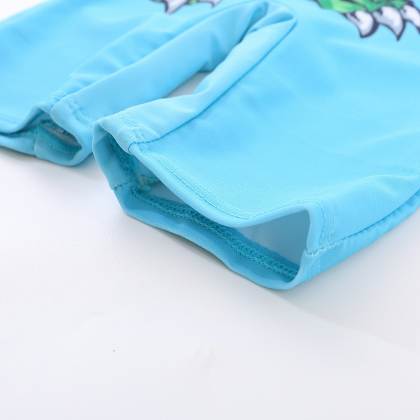 Badkläder för barn i ett stycke Baddräkt Kortärmad Pojkar Rompers Badkläder Printed Anti-UV- cap Sky Blue 130