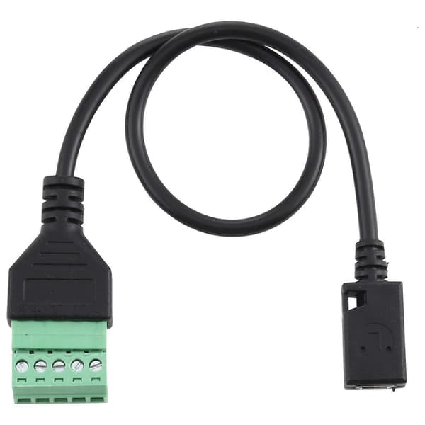 (Ny) Mini 5-benet hun til 5-benet stikbare terminaler Loddefri USB-stik Loddefri forbindelseskabel, længde: 30 cm Not Specified
