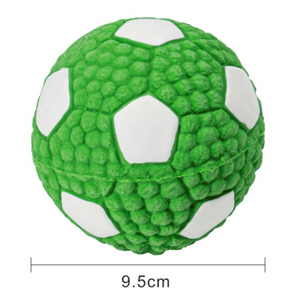 Hund Squeak Toys Hållbara tänder Rengöring Tuggboll Valp Tuggleksaker Husdjursmaterial för hundar Green L