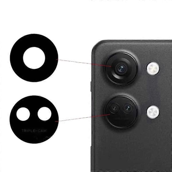 För OnePlus Ace 2V PHK110 Bakre Kameralins Set (Svart) Black