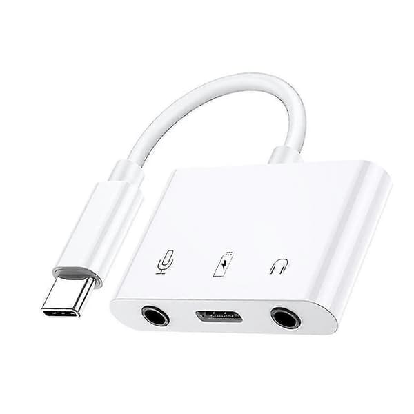 【BQ】USB C til lydkort Type-c ekstern stereo lydadapter konverter stik og til