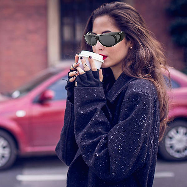 Päivä/yö Pyöräilylasit Häikäisyä estävät aurinkolasit miehille ja naisille - Mustan kehyksen harmaat linssit Black Frame Gray Lenses