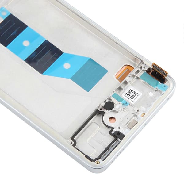 For Xiaomi Redmi Note 14 5G India AMOLED KOMPATIBEL LCD-skjerm Digitizer Fullmontering med ramme Silver