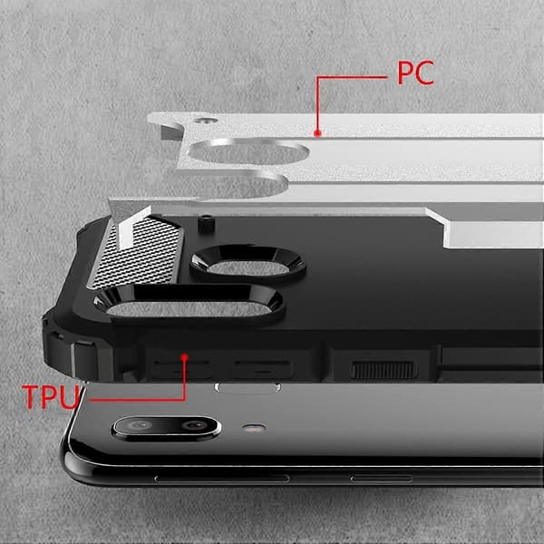 (Uusi) Magic Armor TPU + PC -yhdistelmäkotelo Galaxy A40:lle