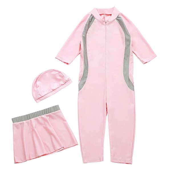 Baby Barn Muslim Kläder Flickor Konservativ Baddräkt Pink 1