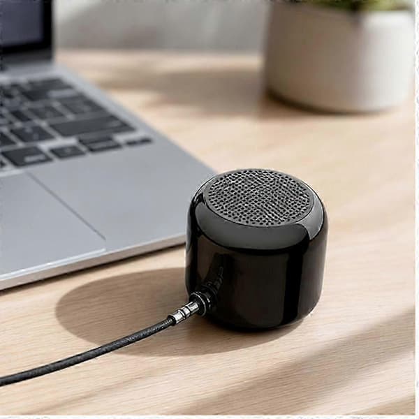 5W Mini Forstærker Højttaler M400 Sort med 3,5 mm Jackstik til Mobiltelefon og Computer DU