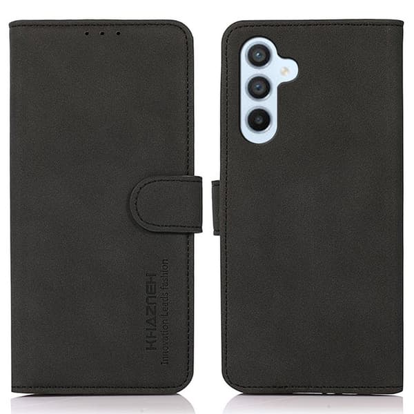 【YD】KHAZNEH Galaxy A35 5G Etui Mat Læder Sort 80