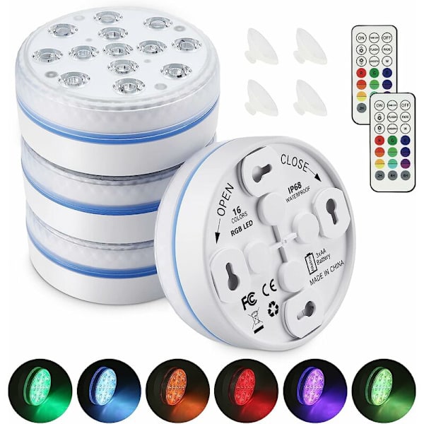 【YD】Pool Light, Magnetic LED Pool Light with Remote Control