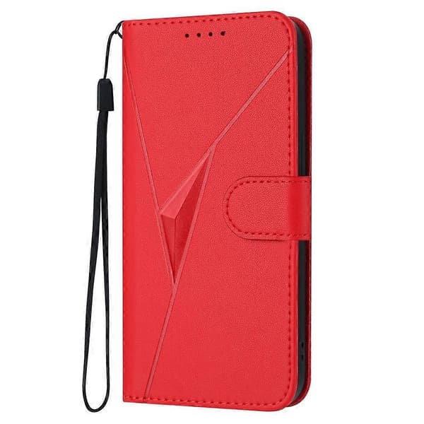 Telefonfodral i läder med triangelmönster och spänne Red For Nothing Phone 2a