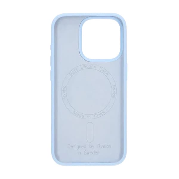 Rvelon Mobilskal Silikon MagSafe för iPhone 15 Pro - Ljusblå Blå blue