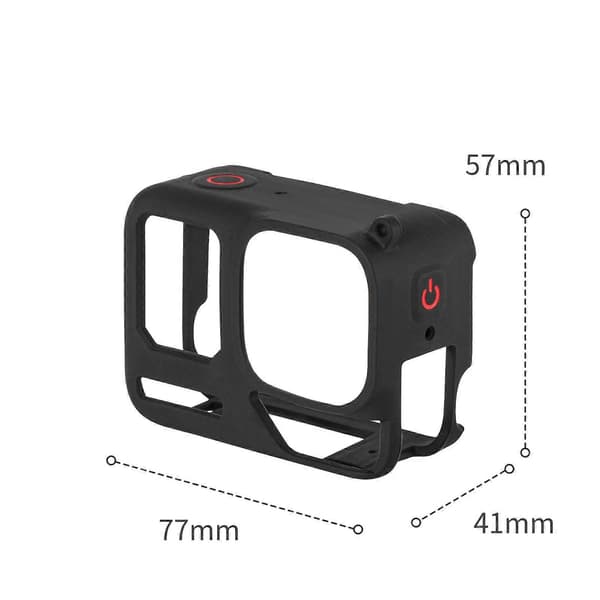 (Ny) Til Insta360 Ace Pro 2 STARTRC Krop Silikone Etui med Linsehætte & Nøglesnor (Sort) Svart