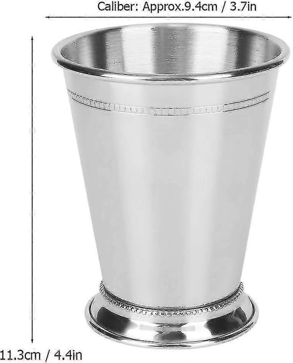 Julep-kopp i rustfritt stål 400 ml/14 oz, sølvbelagt perle-mintkopp Moscow Mule-kopp