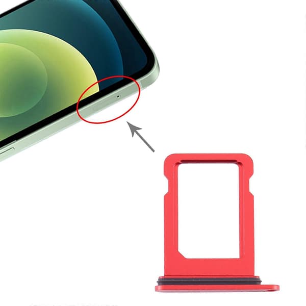 (Ny) SIM-kortshållare för iPhone 12 Mini Red