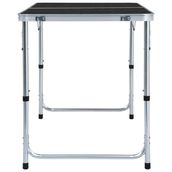 【YD】vidaXL Sammenklappeligt campingbord grå aluminium 120x60 cm Grey grå