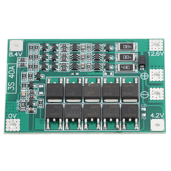 12V 40A Lithium Batteri Beskyttelseskort med Balance Ladningsfunktion