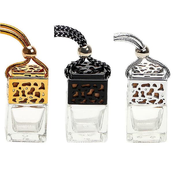 【YD】Tom Glasflaske Til Diffuser Bakspejlspynt Bil Hængende Parfume[YJD] Sort Black 1pc